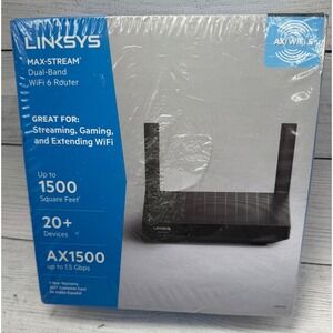 Linksys MAX-STREAM AX1500 Dual-Band WiFi 6 Router - MR7340 - NEW SEALED